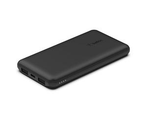 Belkin Batterie externe 3 ports 10K avec câble USB-A vers USB-C noir