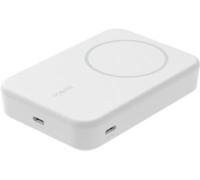 Belkin BoostCharge Pro Batterie Externe sans Fil 8 000 mAh avec Qi2 (Chargeur Portable Compatible MagSafe, Support intégré, pour iPhone 16, 16 Plus, 16 Pro, 16 Pro Max, iPhone 15, etc., Blanche)
