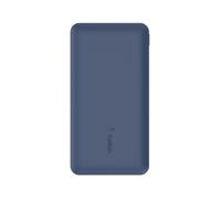 Belkin Batterie Externe BOOST CHARGE™ 10 000 mAh avec USB-C 15W, Double Port USB-A, Câble USB-A vers USB-C 15 cm, Bleu