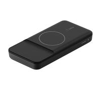 Belkin Batterie externe sans fil magnétique 10000mAh, chargeur portable compatible MagSafe pour iPhone 15, 14, 13, 12, recharge sans fil 7,5 W, port USB C PD 18 W, câble USB-C vers USB-C inclus, Noir