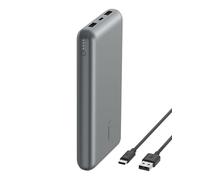 Belkin Batterie Externe USB-C 20000mAh (Power Bank Puissance de 20K, entrée et Sortie USB-C, 2 Ports USB-A, câble USB-C vers USB-A fourni, pour iPhone, Galaxy, Pixel, iPad, AirPods) - Gris sidéral