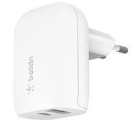 Belkin Belkin Chargeur mural Boost↑Charge™ Dual USB-C (25 W) et Chargeur mural USB-A (12W) 37 W Blanc Blanc