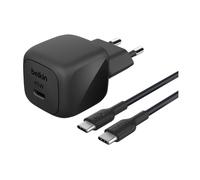 Belkin Belkin Chargeur USB-C compact BoostCharge 25W avec câble USB-C vers USB-C 1 mètre Noir Noir