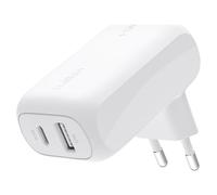 BELKIN Boost Charge 42w - 30w USB-C PD PPS + 12w USB-A Dual Wall Charger White