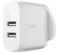 Belkin BOOST CHARGE - Adaptateur secteur - 24 Watt - 4.8 A - 2 connecteurs de sortie (2 x USB) - blanc Blanc G
