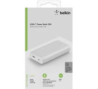 Belkin BOOST CHARGE - Banque d'alimentation - 20000 mAh - 30 Watt - Fast Charge, PD - 2 ports de sortie (USB, USB-C)