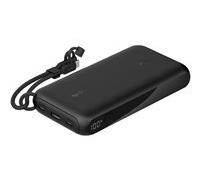 Belkin Batterie Externe USB-C 20 000 mAh, Power Bank avec 2 Ports Type C et 1 Port USB-A (écran numérique, 20 W, pour Tous Les modèles de l'iPhone 16, Samsung Galaxy S25, Pixel 9, iPad, etc., Noir)