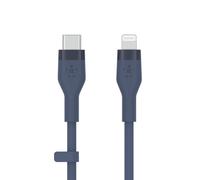 Belkin Câble USB-C vers Lightning BoostCharge Flex en silicone (1 m), certifié MFi (20 W), recharge Power Delivery pour iPhone 14/14 Plus, 13, 12, Pro, Max, mini, SE, iPad, etc. (bleu)