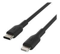Belkin BOOST CHARGE - Câble Lightning - 24 pin USB-C mâle pour Lightning mâle - 2 m - noir - Alimentation USB (18 W) G