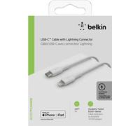 Belkin BOOST CHARGE - Câble Lightning - USB-C (M) à Lightning (M) - 1 m - blanc - alimentation USB (18 W)