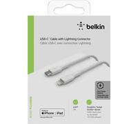 Belkin BOOST CHARGE - Câble Lightning - USB-C (M) à Lightning (M) - 2 m - blanc - alimentation USB (18 W)