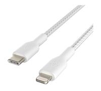 Belkin BOOST CHARGE - Câble Lightning - USB-C mâle pour Lightning mâle - 2 m - blanc - Alimentation USB (18 W)