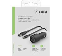 CHARGE USB-A-Kfz-Ladegerät (24 W) + USB-A/USB-C Kabel Neuf dans son emballage d'origine noir