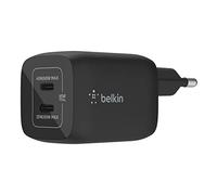 Belkin Adaptateur secteur BOOST CHARGE PRO – technologie PPS 65 W PD 3.0, 2 ports USB‑C, 3,25 A, Noir