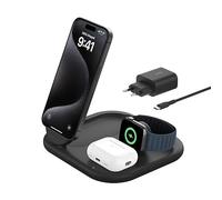 Belkin BOOST CHARGE station de charge sans fil Qi2 3-en-1, 15 W, noir