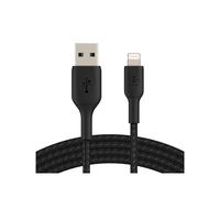 BELKIN BOOST CHARGE USB-A to Lightning Cable Braided 1M Black