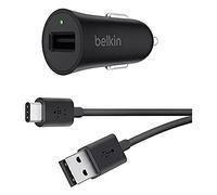 Belkin - Boost↑Up - Chargeur Allume-Cigare 18 W pour Smartphone et Tablette avec Câble USB-A vers USB-C - QuickCharge 3.0-1,2 m - Noir (Compatible avec Samsung Galaxy S9/S9+/Note 9)