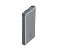 Belkin Batterie Externe 10000mAh, Chargeur Externe, 1 Port USB-C et 2 Ports USB-A, jusqu'à 15 W, câble USB-A vers USB-C, Batterie Portable, Power Bank pour iPhone, Galaxy, Pixel, iPad- Gris sidéral