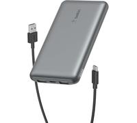 Belkin Batterie externe BoostCharge 10000 mAh – 15 W, USB‑C + 2× USB‑A, Gris sidéral