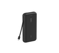 Belkin Batterie Externe (câble intégré, 20K, PD 30 W, Recharge Rapide USB-C Power Delivery, Chargeur Portable pour Tous modèles d’iPhone 16, iPad Pro, Galaxy S25, etc., Noir)