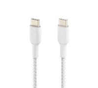 Belkin Câble USB BOOST CHARGE USB-C (24‑pin) USB 2.0 2 m 60W 3 A tressé Blanc