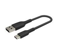 Belkin Câble tressé USB-C vers USB-A 0,15 m Noir