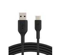 Belkin BoostCharge câble USB-C, câble de recharge USB-C vers USB-A, câble USB Type-C, cable USB C pour iPhone 16, iPhone 15, Samsung Galaxy S24, S23, iPad Pro, Google Pixel, etc., 1 m, noir