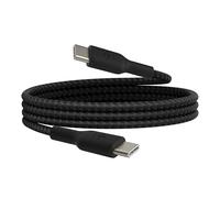Belkin BoostCharge câble USB-C vers USB-C à gaine tressée, câble USB C charge rapide certifié USB-IF pour iPhone 16, iPhone 15, Samsung Galaxy S24, S23, iPad Pro, Google Pixel, etc., 1 m, noir
