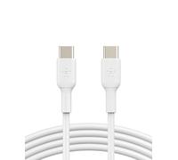 Belkin BoostCharge câble USB-C vers USB-C, câble USB C charge rapide, câble certifié USB-IF pour iPhone 15, Plus, Pro, Pro Max, Samsung Galaxy S24, S23, iPad Pro, Google Pixel, etc., 1 m, blanc