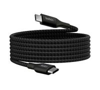 Belkin BoostCharge câble USB-C vers USB-C, charge rapide avec technologie Power Delivery 240 W, certification USB-IF, pour iPhone 16, 15, MacBook Pro, Chromebook, Samsung Galaxy, iPad, etc., 2 m, noir