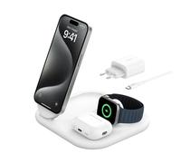 Belkin Support de chargement sans fil BOOST CHARGE 3-in-1 – avec adaptateur secteur – magnet