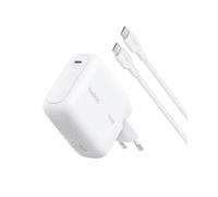 Belkin BoostCharge Chargeur Secteur USB-C, Recharge Rapide GaN 100 W, Pour iPhone 17, Samsung Galaxy S26, Pixel 10, AirPods, Tablette, MacBook, Câble USB-C 1,5 m Inclus, Indispensable De Voyage, Blanc