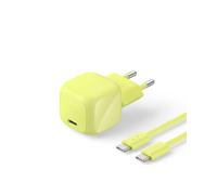 Belkin BoostCharge Chargeur USB C GaN (30 W) avec Câble Tressé (2 m) | Chargeur Rapide GaN, USB-C PD, Prise USB, Pour iPhone, MacBook Neo, Chargeur pour iPad, Samsung Galaxy, Google Pixel, AirPods