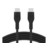Belkin BoostCharge Flex câble USB-C vers USB-C en silicone, certifié USB-IF, recharge Power Delivery, câble USB C pour iPhone 16, iPhone 15, MacBook, iPad Pro, Galaxy S24, Google Pixel, etc, 2 m, noir