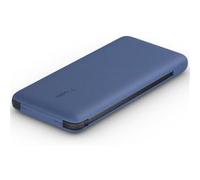 Belkin Batterie externe BOOSTCHARGE Plus 10K 10 000 mAh, câbles Lightning et USB-C intégrés, bleu
