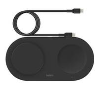 Belkin BoostCharge Pro 2-in-1 - Plot de charge sans fil - magnétique + adaptateur secteur - 15 Watt - noir Noir G