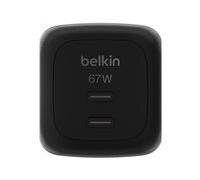 Belkin BoostCharge Pro Chargeur USB C 67 W, Chargeur GaN 2 Ports
