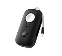 Belkin BoostCharge Pro Batterie Externe 10000mAh avec Module De Recharge Apple Watch, Chargeur Portable, Câble USB-C À Gaine Tressée Intégré, Écran Numérique, 45W, Recharge de 3 Appareils, Noir