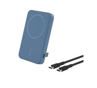 Belkin BoostCharge Pro Batterie Externe Magnétique sans Fil 5000mAh avec Qi2, Chargeur Portable Compatible MagSafe, Support intégré, Batterie Portable pour iPhone 16, iPhone 15, 14, 13, etc., Bleu
