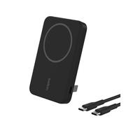 Belkin BoostCharge Pro Batterie Externe Magnétique sans Fil 5000mAh avec Qi2, Chargeur Portable Compatible MagSafe, Support intégré, Batterie Portable pour iPhone 16, iPhone 15, 14, 13, etc., Noire