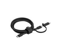 Belkin BoostCharge Pro - Câble USB 2.0 1.5m - USB-C vers USB-C/Lightning - 0.48 Gbit/s - Power Delivery 60W - Noir - Réf. CAC003HQ1.5MBK
