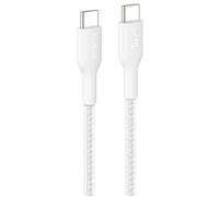 Belkin Câble USB-C vers USB-C Eco – 2 m, 240 W, gaine tressée, recharge rapide, blanc (USB 2.0)