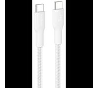 Belkin Câble USB-C vers USB-C Eco – 3 m, 240 W, gaine tressée, blanc (USB 2.0)