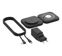 Belkin BoostCharge Pro Station de Recharge aimantée 2-en-1 Portable, Chargeur Qi2 Compatible MagSafe, Pliable, Chargeur sans Fil certifié, pour iPhone 17, Air, Pixelsnap, Apple Watch 11, AirPods