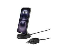 Chargeur pour téléphone mobile Belkin BoostCharge Pro - Support de chargement sans fil - magnétique + adaptateur secteur - 15 Watt - noir