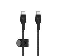 Belkin BoostCharge Pro Flex câble à gaine tressée USB-C vers USB-C, Certifié USB-IF, recharge Power Delivery, câble USB C pour iPhone 16, 15, MacBook, iPad Pro, Galaxy S24, Pixel, etc, 1 m, noir