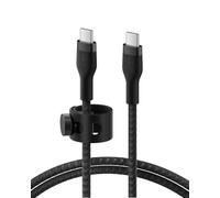 Belkin BoostCharge Pro Flex câble à gaine tressée USB-C vers USB-C, Certifié USB-IF, recharge Power Delivery, câble USB C pour iPhone 16, 15, MacBook, iPad Pro, Galaxy S24, Pixel, etc, 2 m, noir