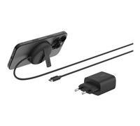 Belkin Station de Charge sans Fil, 15W, Certifié Qi2 et Compatible MagSafe, pour Tous Les modèles de l'iPhone 17, iPhone Air, iPhone 16, pour Les AirPods, etc., avec Adaptateur Secteur - Noir