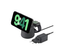 Belkin BoostCharge Pro Station de Charge 2-en-1 avec MagSafe, Chargeur sans Fil avec Charge Rapide 15W, pour iPhone 17, iPhone Air, Pixelsnap, Les AirPods, et Tout Appareil MagSafe