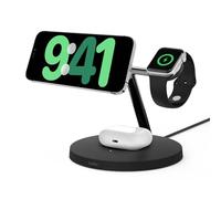 Belkin BoostCharge Pro 3-in-1 - Support de chargement sans fil + adaptateur secteur - 15 Watt - noir - pour Apple iPhone 12, 13, 14, 15, 15 Pro, 15 Pro Max Noir G